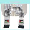 Palestine Flag Scarf 14*130cm Double Layered Polyester Fabric