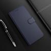 Coque - E.F.CONNECTION - pour Redmi Note 12 5G - Effet Cuir Bleu Marine - Portefeuille - Verres Trempés