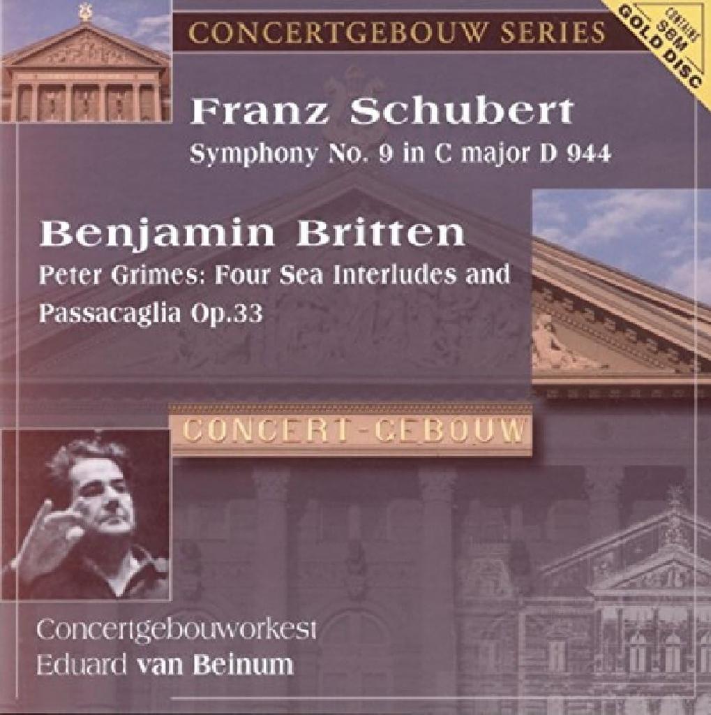 CD SCHUBERT & BRITTEN,BEINUM; CONCERTG - Franz Schubert/Britten - Symphony N APL101544 Non Japan Classical Used