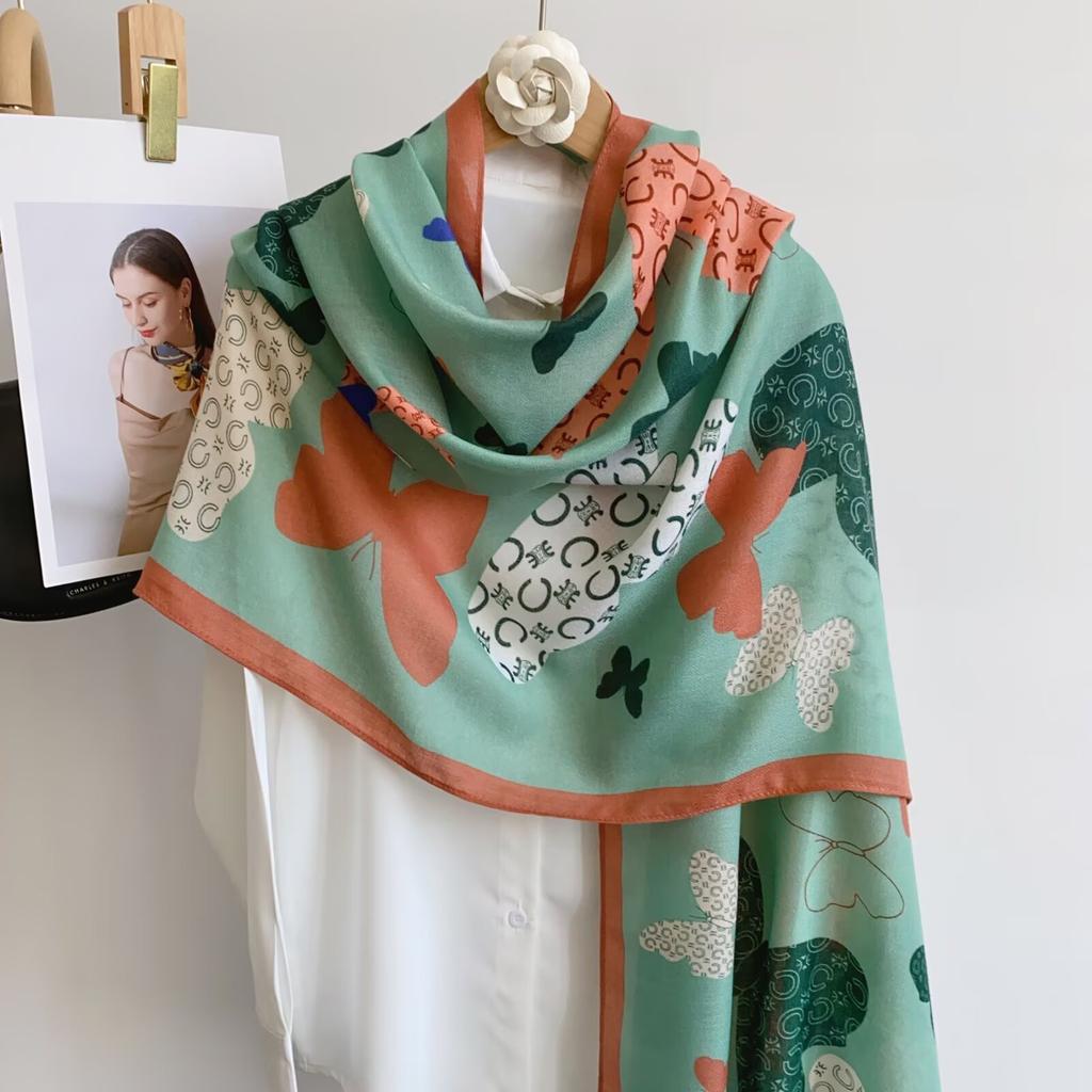 Korean Version Spring and Summer New Cotton and Linen Yarn Thin Silky Shawl Travel Sun Protection Beach Towel Women's Scarf Silk Scarf