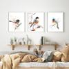 Bird Watercolor Artwork Posters and Prints Canvas Painting Birds Animal Wall Art Pictures for Farmhouse Room Home Decoration