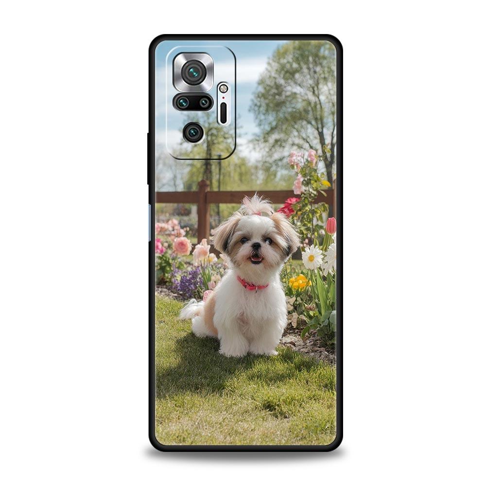Phone Case For Xiaomi Redmi Note 14 13 12 Pro Plus 5G 9S 9 10 11 4G 14C 13C 12C 10C 9C 9A Cover Shih Tzu Painting Cute Animal