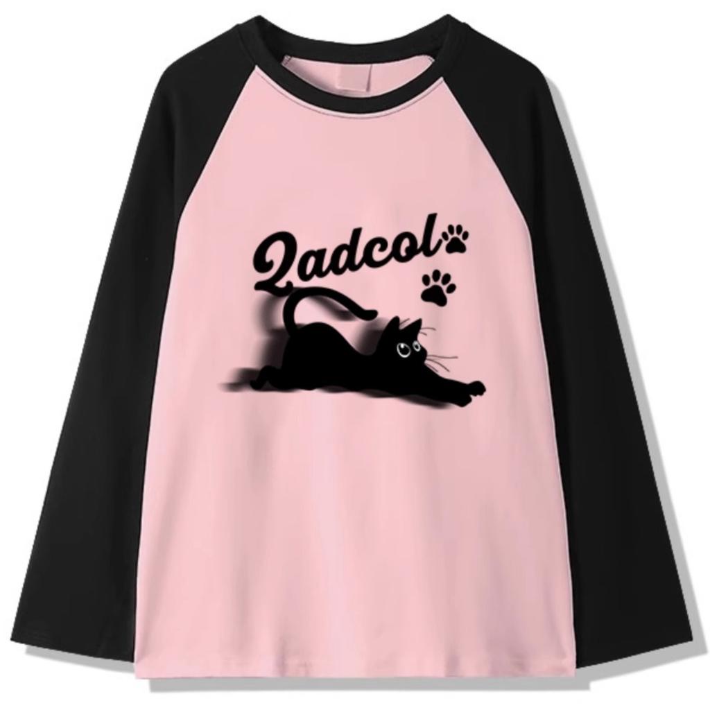 spring autumn oversized t-shirts youth harajuku cute cartoon print T Shirt Women Pullover tshirt long sleeve y2k Tops streetwear