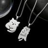 Kitty Mi Titanium Steel Necklace Simple and Versatile Hip-Hop Couple Pair of Necklaces Gift Sweater Chain