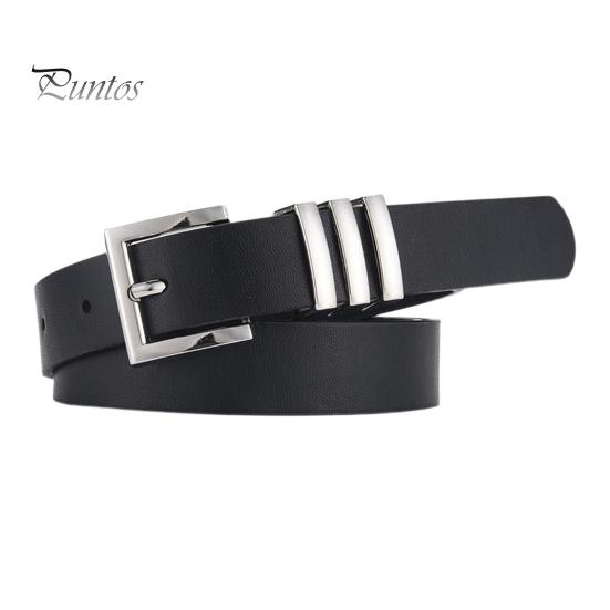 

Ремень из искусственной кожи для джинсов, женский, с несколькими отверстиями, регулируемая металлическая пряжка, пояс для рубашек, платьев, шорт, пояс чёрный