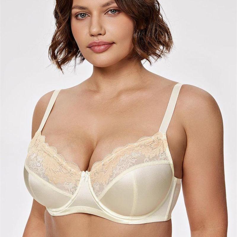 

Ультратонкая чашка для полных женщин, кружевной край, сексуальное нижнее белье большого размера, бюстгальтер пуш-ап, предотвращающий провисание, шелковистый удобный бюстгальтер 95F