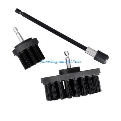 Y5GD 3Pcs Electric Drill Brush Attachment Set Power Scrubber Brush Carpet Polisher