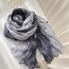 HOT Gradient Cotton Hemp Scarf Retro Ethnic Style Cotton Linen Scarf Gradual Change Color Shawl Musulman Headband Islamic Turban