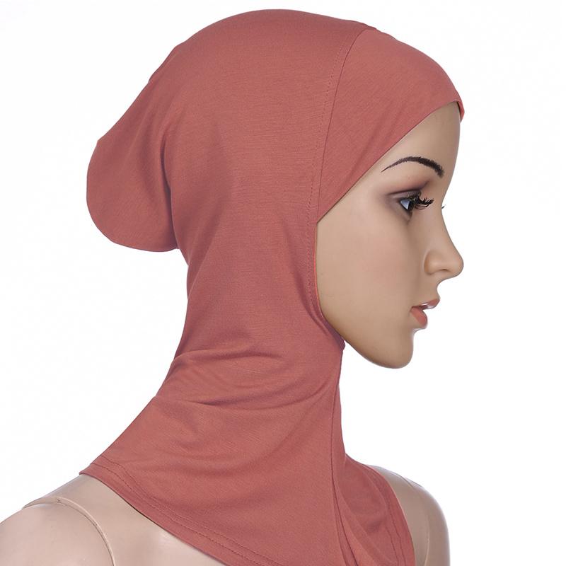 New Fashion Muslim Underscarf Women Veil Hijab Islamic Soft Cotton Solid Color Elastic Comfortable Breathable Casual Turbans