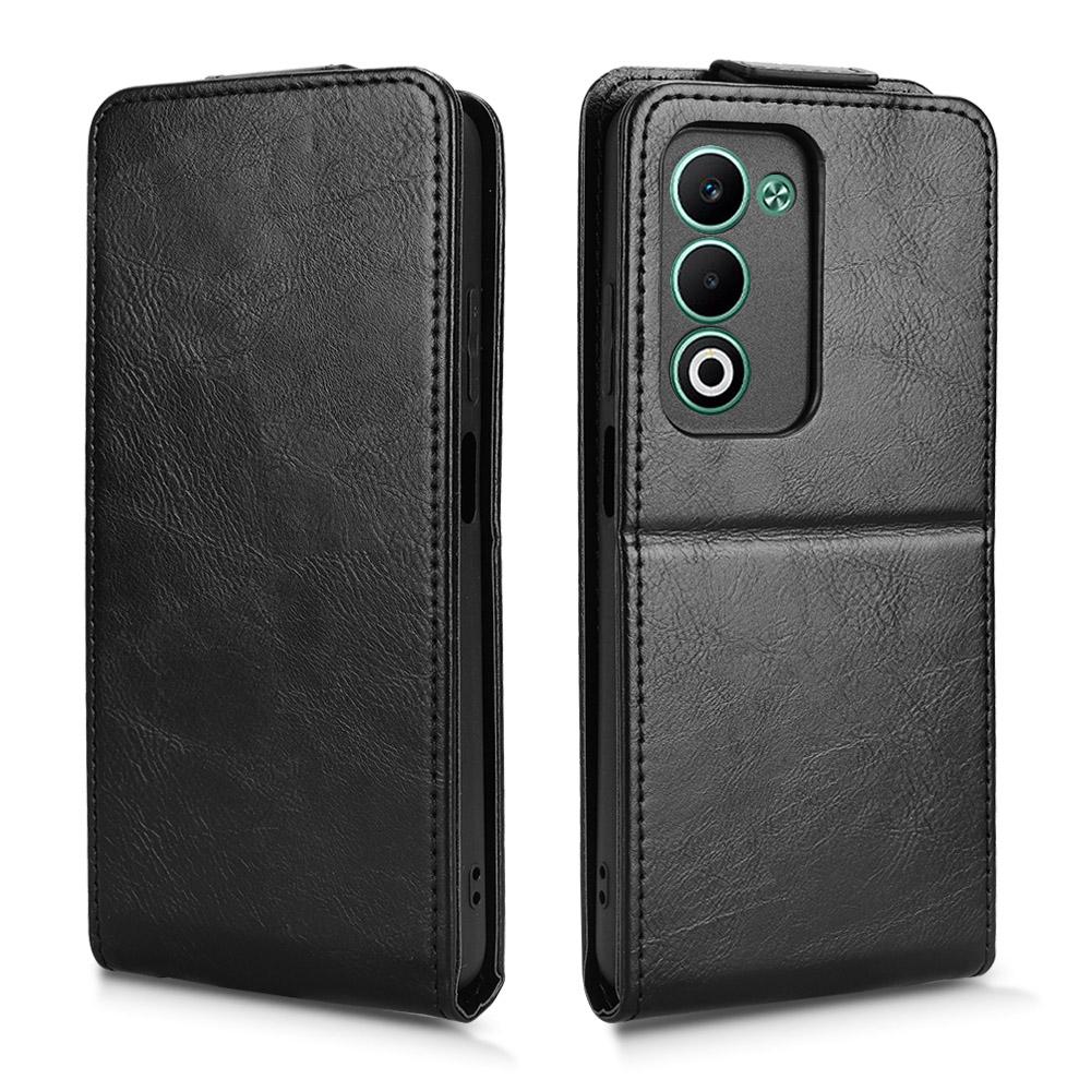 For Oppo A5 5G CPH2735/A5 4G CPH2727 Støtteetui Magnetisk lås Vertikal flip Telefondeksel i skinn med kortholder