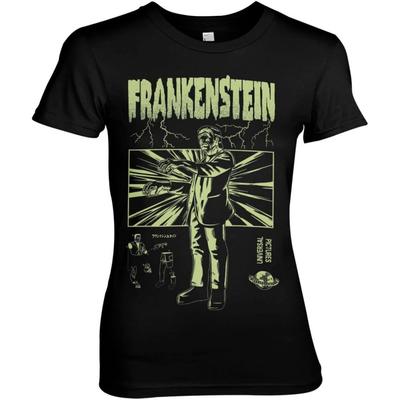 Universal Monsters Officially Licensed Frankenstein Retro Women T-Shirt