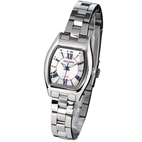 

Mauro Geraldi Solar Watch, All Stainless Steel, MOP Dial, Women s, MJ058 (MJ058-3/White)