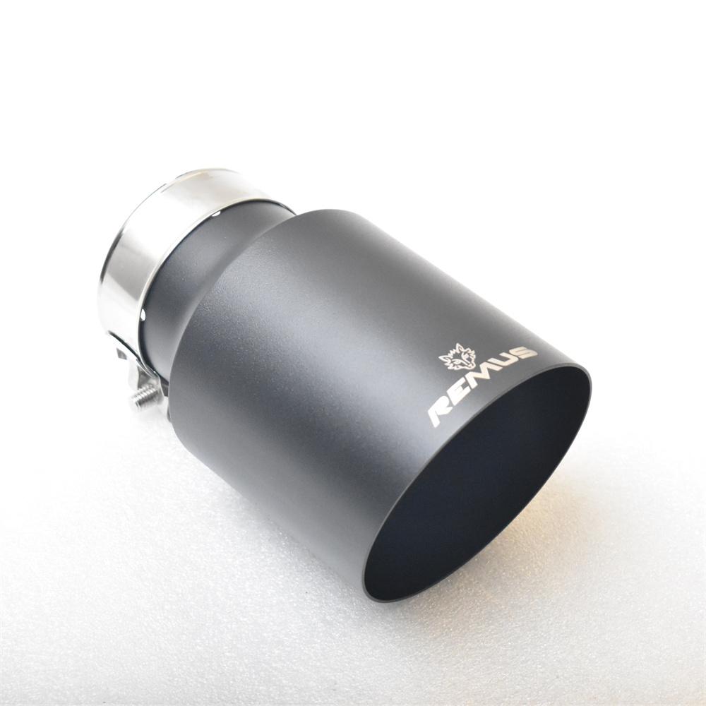 RE Car exhaust pipe frosted black slanted mouth, universal modification tip for automobiles