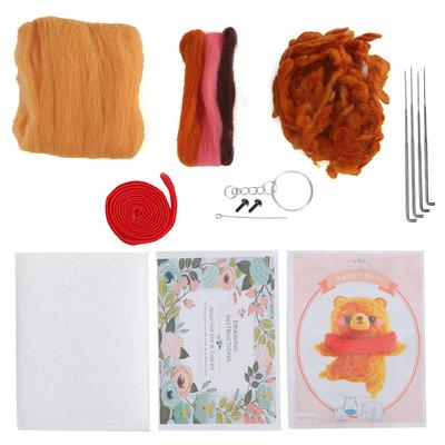 Needle Felting Kit Wool Chemical Fiber DIY Animal HandMade Toy Arts Crafts for Beginner(184# Ballet