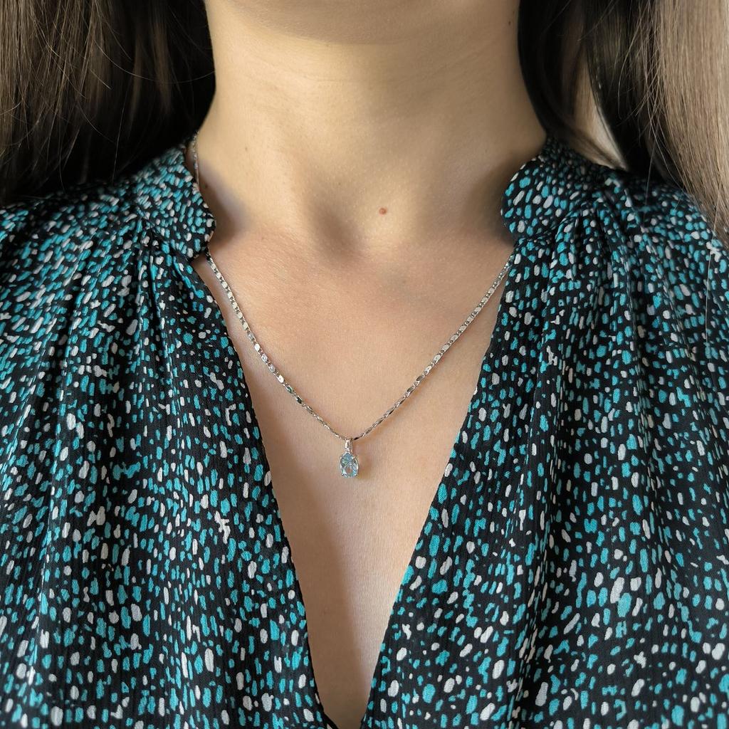 Silver Pendant with Topaz 0.948ct (2188353)