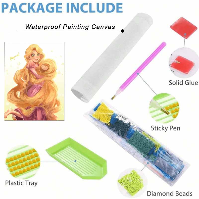 Disney Diamond Painting Kit Rapunzel Diamond Painting 5D Diamond Art Home Decor Creative Handmade Gift