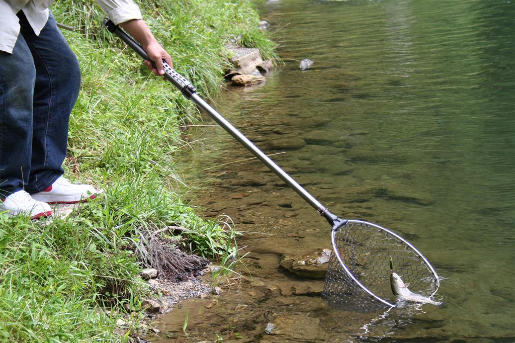 Daiichi Seiko Landing Net Auto King Frame Gunmetal Landing Net Fishing 48-160R