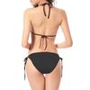 2Pcs/Set Halter Swimsuit No Pad Split Type Solid Color Bathing Suit for Summer