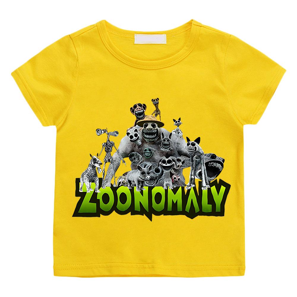 Hra Zoonomaly Tričko pro malé holčičky Letní dětské tričko Bavlna Krátký rukáv Ležérní dětské oblečení Anime trička Pro malé chlapce