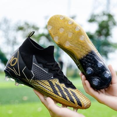 Neue High-Top-Fußballschuhe Herren und Damen grün gebrochene Stollen und lange Stollen Kunstrasen Outdoor-Sportarten praktisches Trainingsschuhe