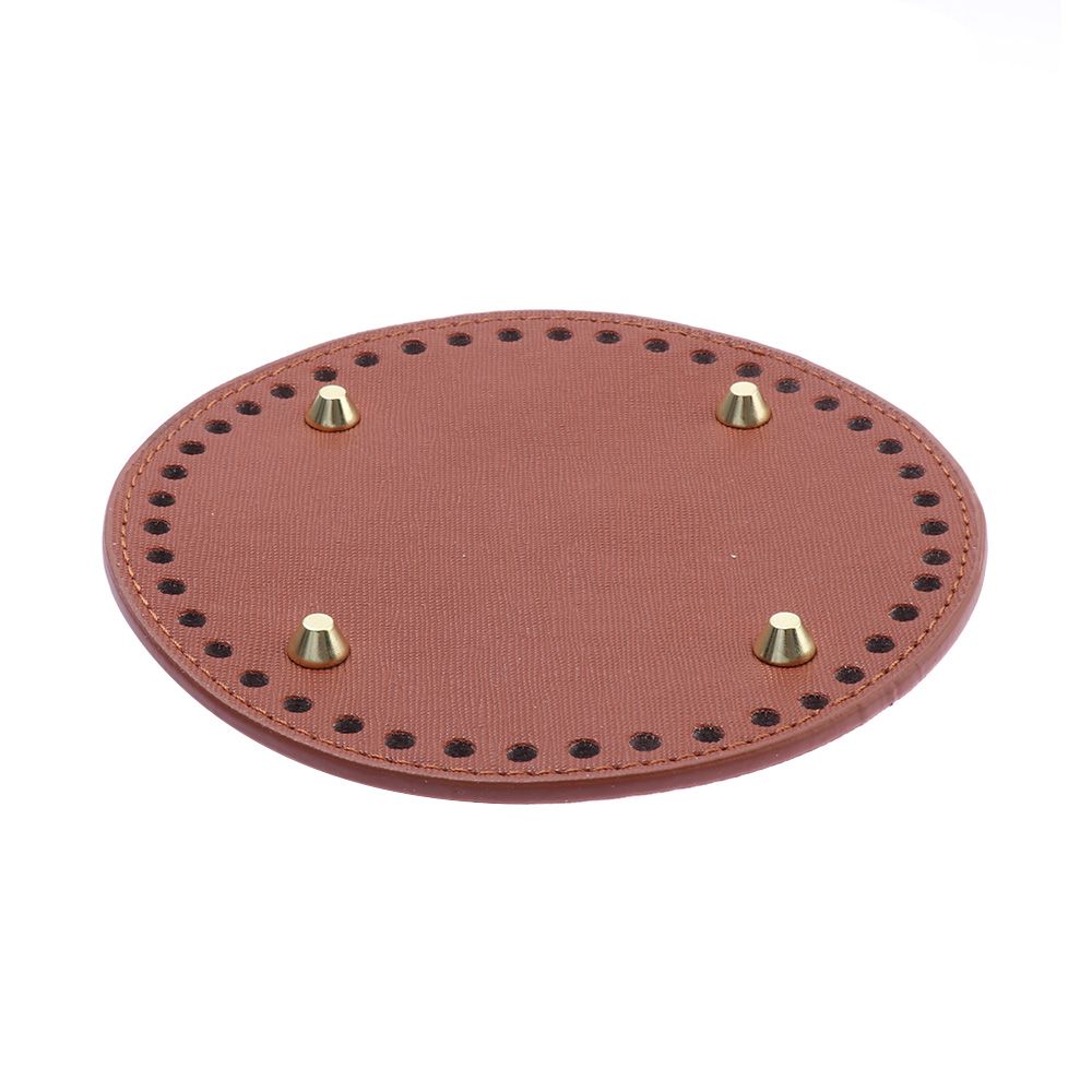Oval With 52 Holes Handmade Bottom Crochet Bag Long Bag Bottom for Knitted Bag Bag Accessories PU Leather