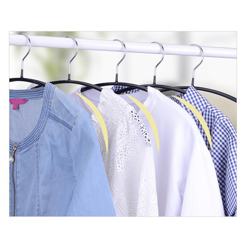 Arc Metal Thickened With Non-Slip Pads Clothes Hangers Perfect For Dresses Blouses And Pants Shirts And Sweaters Home Hangers
