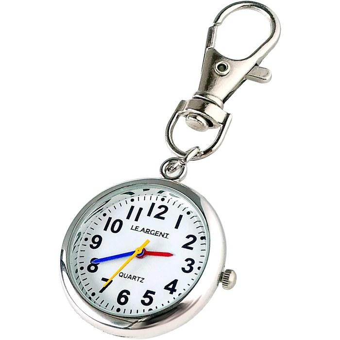 [Le Argent] Pocket Watch - Nurse Watch with Keychain (Silver, 1 count)