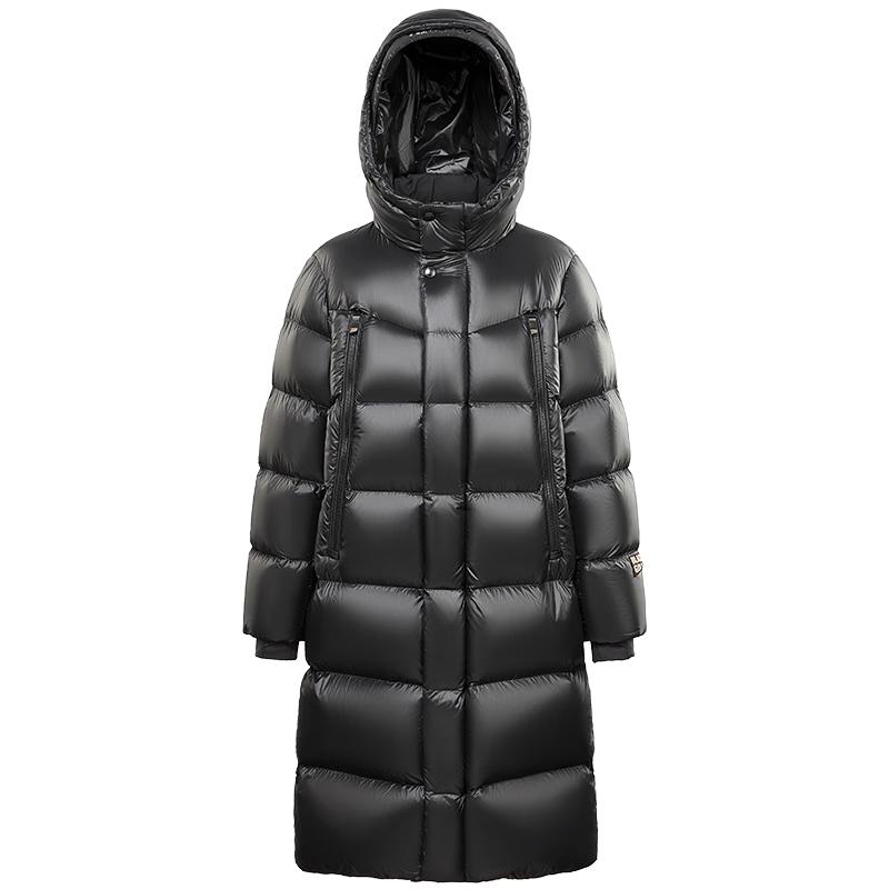 Gaofang Black Gold Kids Long Goose Down Winter Jacket