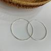 S925 Sterling Silver Thick Large Hoop Earrings for Women, Elegant Design, New Arrival