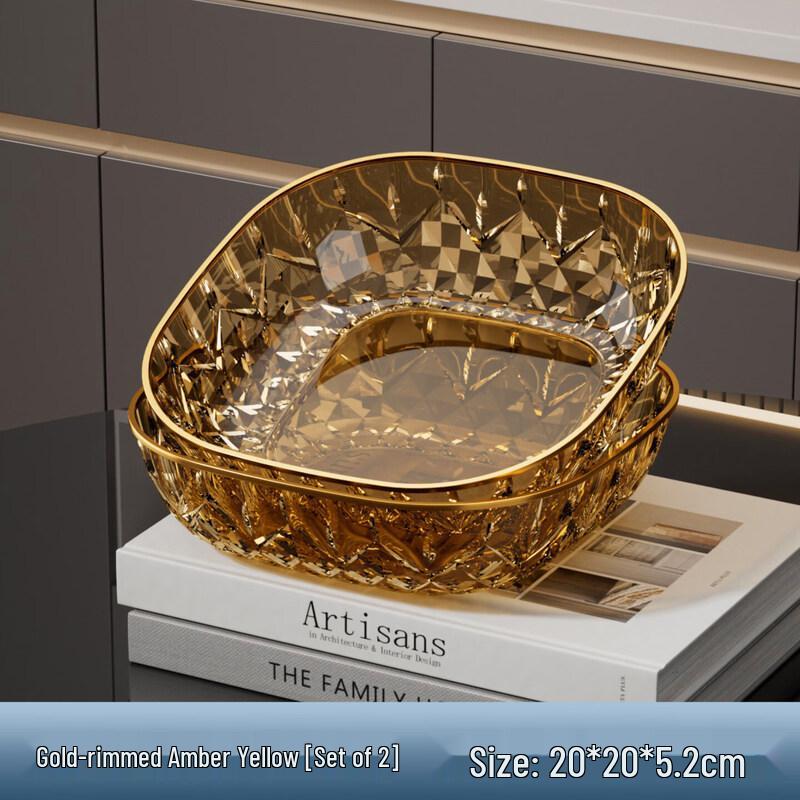 Trendy Diamond Texture Plastic Fruit & Candy Dish