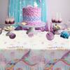 Mermaid Iridescence Plastic Tablecloths,Mermaid Laser Table Cloths for Girls Birthday Wedding Disco Mermaid Themed Party Decor