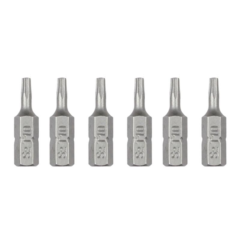 Steel Impact Bit 6Pcs Set Tamper Proof Bit Kit Magnetic Screwdriver Bit Professional Repairs Tool