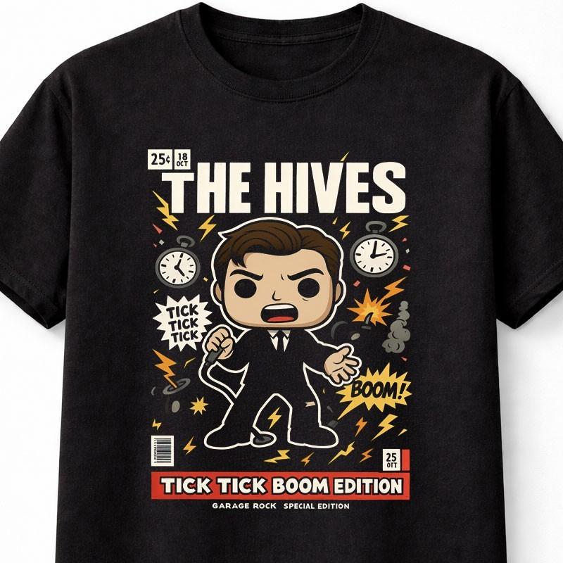 The Hives Tick Tick Boom TShirt Garage Rock Band Graphic Unisex Adults Kids S