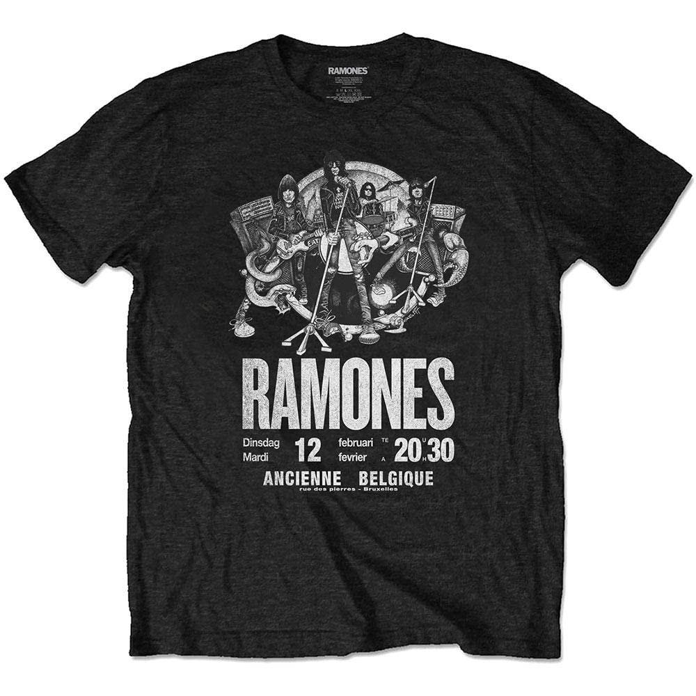 Ramones Belgique Live Band Logo T‑Shirt