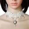 Vintage Wedding Punk Tassel Bridal White Choker Lace Necklace Women Jewelry