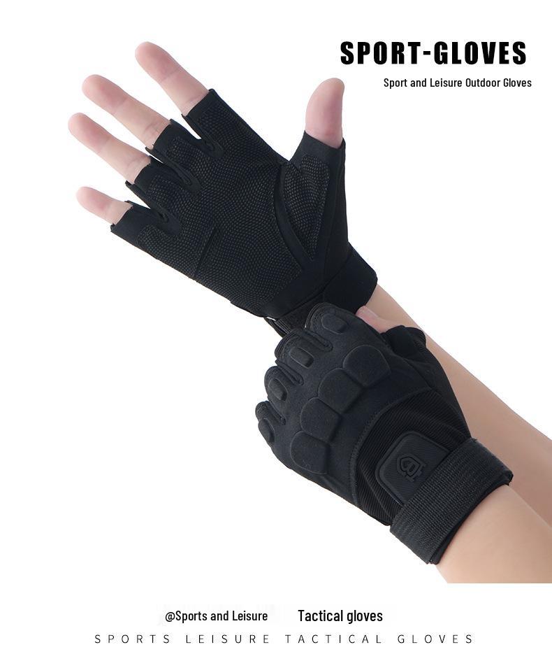 Men's Breathable Tactical Half-Finger Gloves - Wear-Resistant, Spring Outdoor Sports.