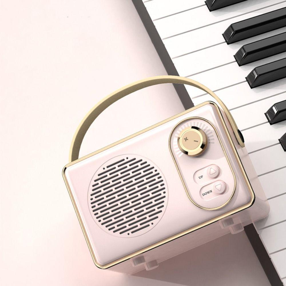 Retro Bluetooth Speaker Card Slot FM Radio Wireless Bluetooth Wireless Stereo  Children's Speaker