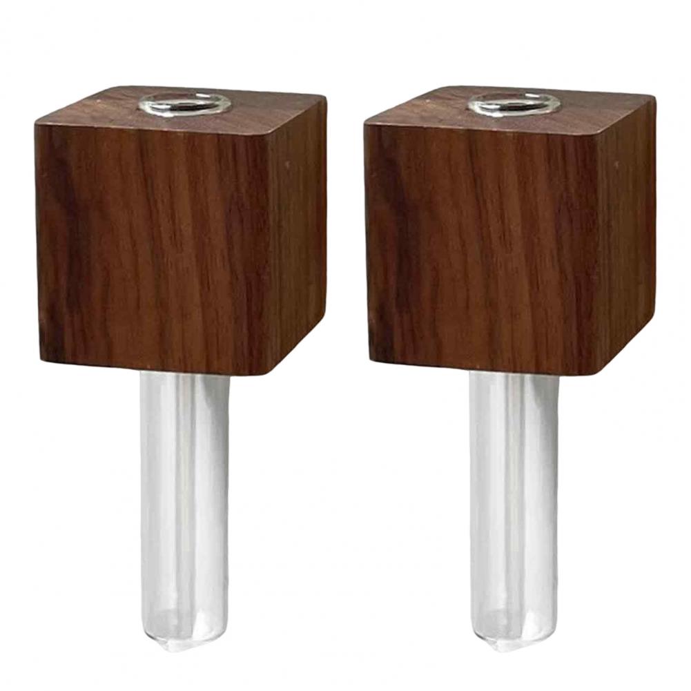Environmentally Vase Handmade Wooden Vase Modern 3d Magnetic Wooden Vase Holders for Fridge Wall Decor Set of 2 Mini Magnets
