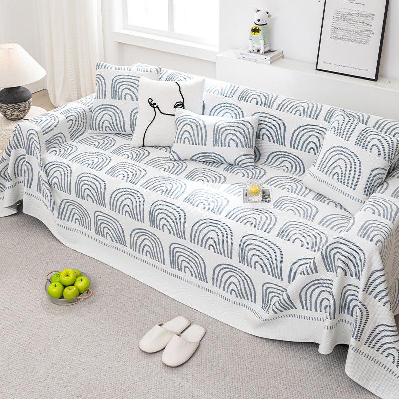 Summer Sofa Covers Towel Green Blanket for Living Room Anti Scratch Couch Cover Cooling Chair Slipcover One Piece
