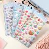 1 Sheet Creative 3D Cartoon Relief Sticker DIY Phone Case Computer Decorations Candy Planet Bread Ocean Jelly Patch Stickers ZYF