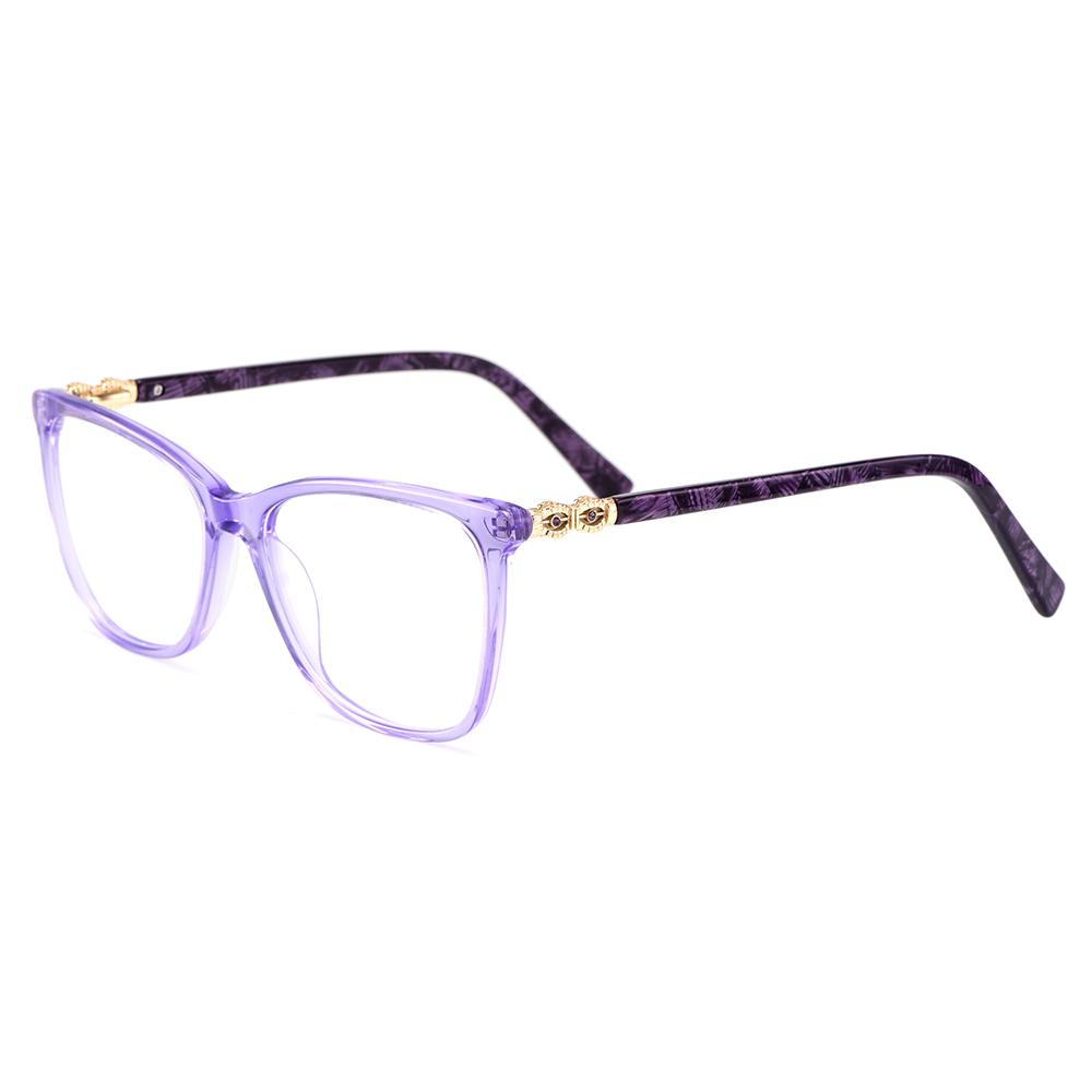 

Trendy Women s Acetate Square Full Rim Glasses Frame Lightweight Fashion Eyewear for Office & Daily Chic Style
