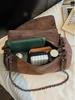 2025 Autumn/Winter Retro Matte Women's Versatile Single Shoulder Bag with Chain