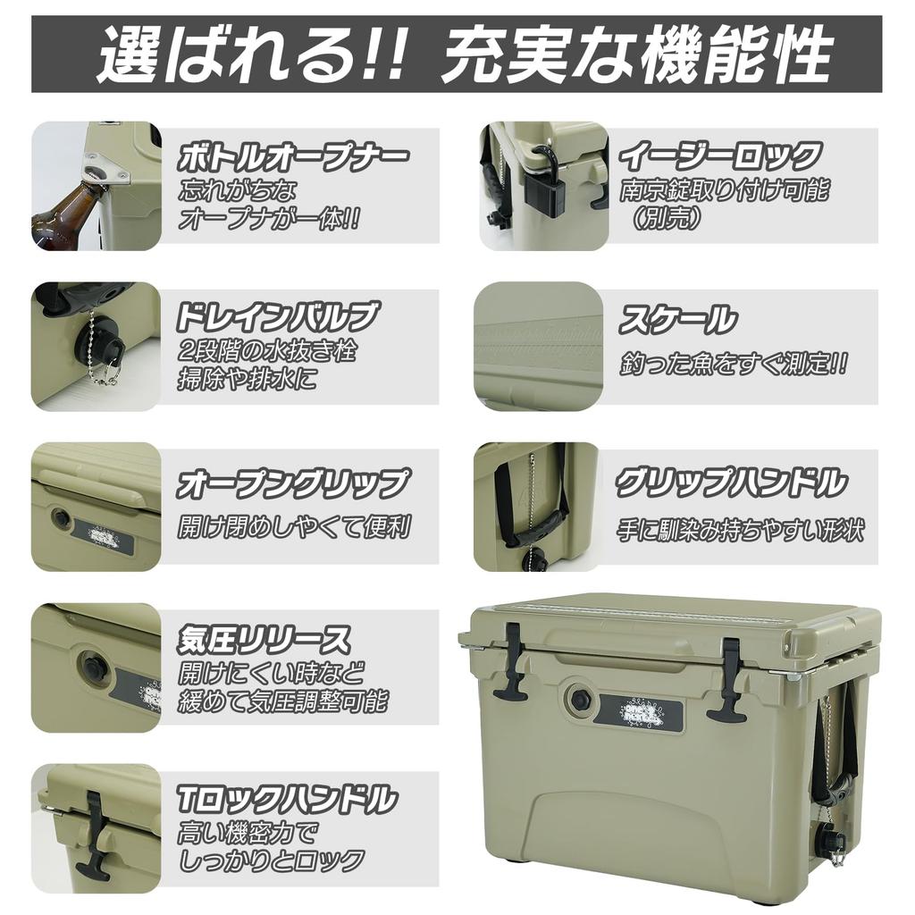 Onenext Ψυγείο Παγοκυτίο Μεγάλο και Μικρό Μέγεθος Εξωτερικού Χώρου Ψάρεμα Μπάρμπεκιου Αναψυχή Σκληρού Τύπου (20QT(18.9L)) (20QT(18.9L))