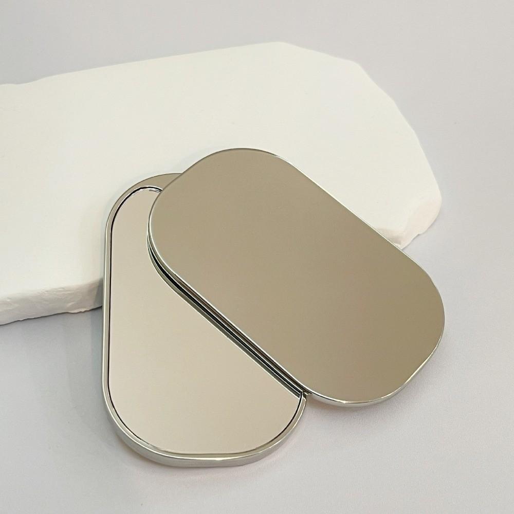 Zinc Zinc Alloy Heart Shape Makeup Mirror Mini Pocket Rotating Mirror Portable Mirror  Student Use