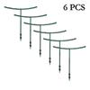 6pcs Plastic Plant Support Piles Smart Half Round Design Fixed Rod  Indoor Flower Plant Vine Climbing Bracket Home Garden Decor