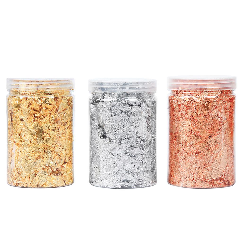 Gold Foil Leaf Festival Cake Dessert Pastry Candy Flakes Bakery Bar Food Dishes Tea Drink Decoration DIY Craft