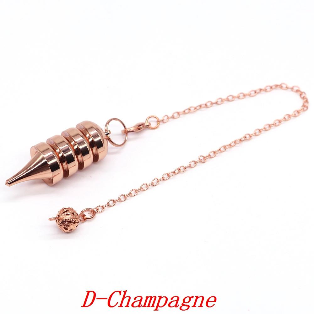 Metal Pendulum For Dowsing Divination Pendulos Spiral Cone Gold Color Copper Radiesthesia Pendulums Healing Pendule