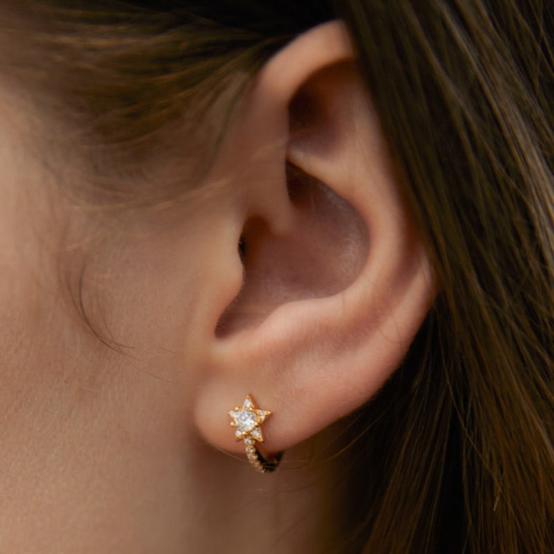 

TATIANA (925 Silver) Solar Glow Hoop Earrings EC3162 Original Rhodium