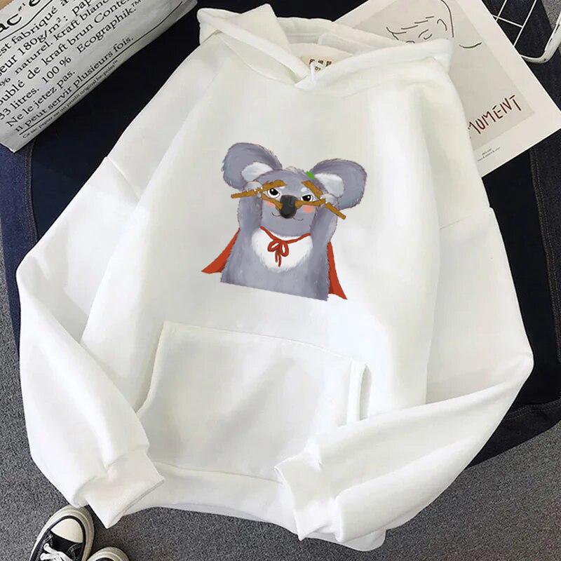 Sweat à capuche drôle le chat pour femmes, mode Kawaii coréen Harajuku, vêtements de dessin animé des années 90, capuche surdimensionnée pour filles
