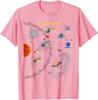 Solar System Planets Graphic Tee Men's Casual Cotton T-Shirt Breathable Trip Wear